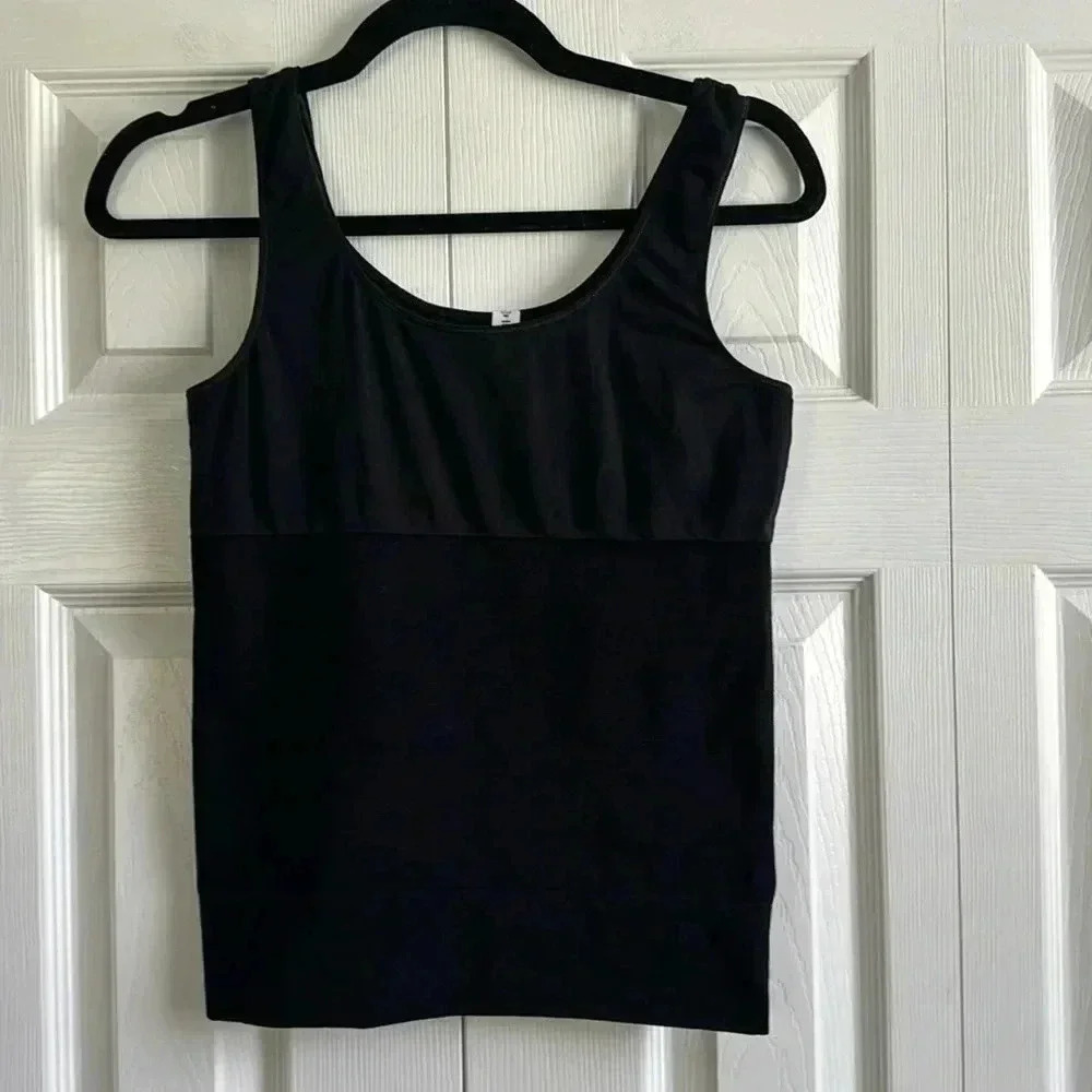 Wolford Scoop Neck Black Shape-wear Tank size L